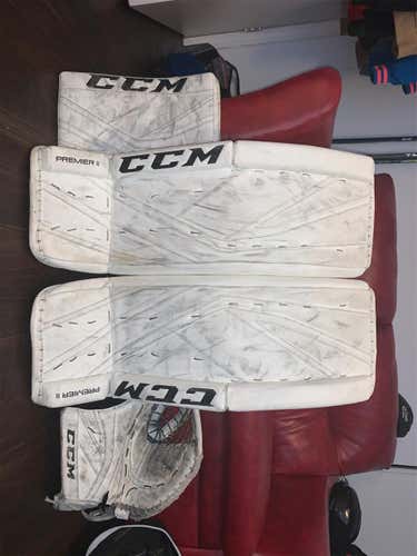 White Used 32" Regular Premier II Pro  Goalie Full Set