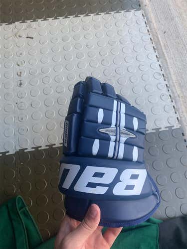 Blue New Bauer 14" Pro Stock Gloves