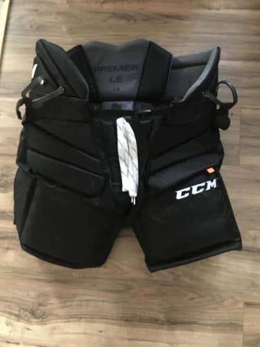 Black Senior Used Large CCM Premier Pro Hockey Goalie Pants