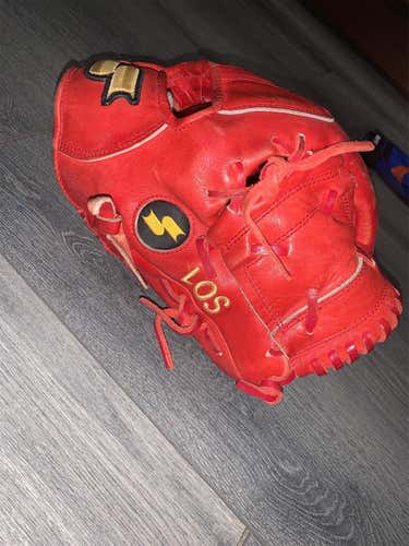 Red Used Custom LOS Infield Ikigai 11.5" Baseball Glove