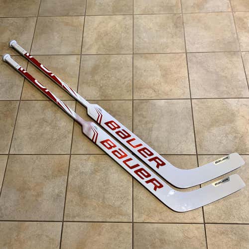 Pair of Pro Stock Bauer Vapor 1X Goalie Sticks 26”