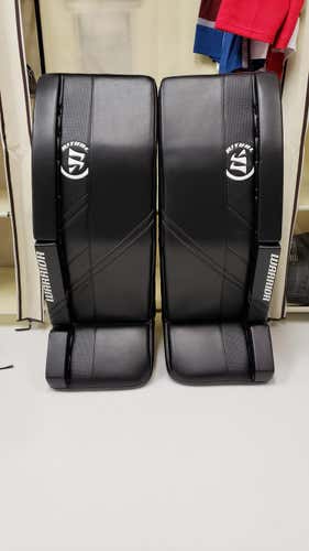 Used ONE TIME on ice Senior plus 32" +1.5 Warrior G5 Goalie Leg Pads