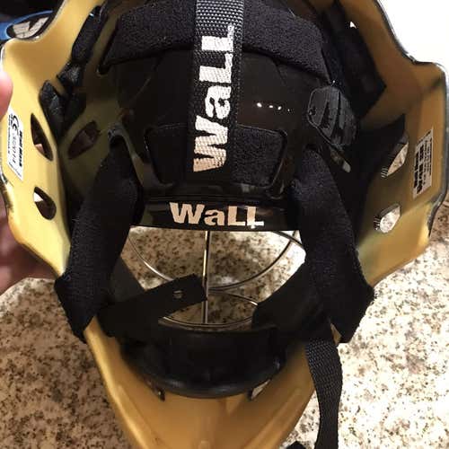 Black Used Wall W4 Pro Stock Goalie Mask