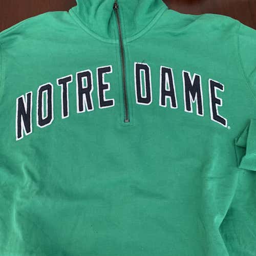 Notre Dame Green Unisex Large 1/4 Zip Sweatshirt