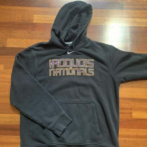 Iroquois Nationals Lacrosse Team Issued Black Men's Large Nike Hoodie Sweatshirt