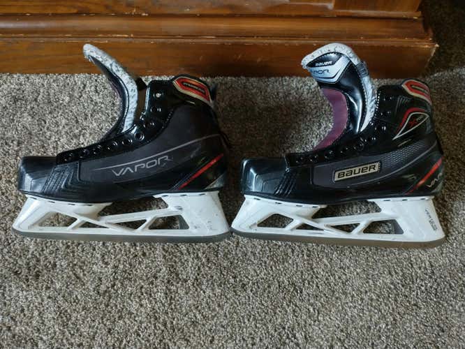 Senior Used Bauer Vapor X700 Hockey Goalie Skates Regular Width Size 9.5