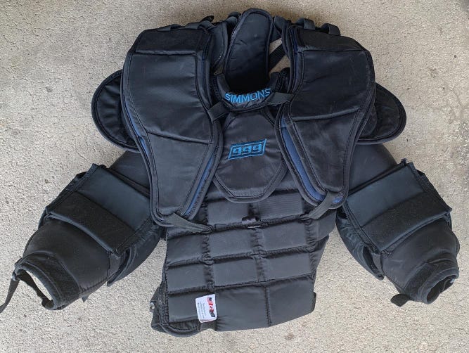 Used XS Simmons Goalie Chest Protector