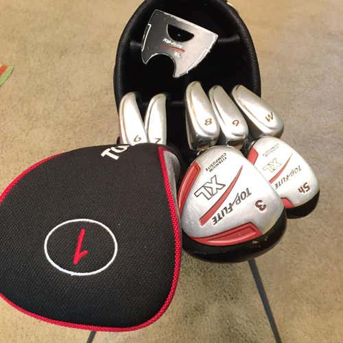 **FULL SET** Used Men’s Left Handed Top Flite Golf Clubs 9 Piece Set