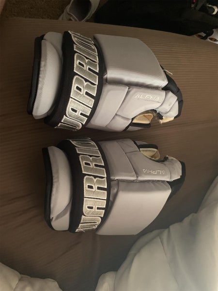 Gray Used Warrior Alpha Pro 14" Pro Stock Gloves