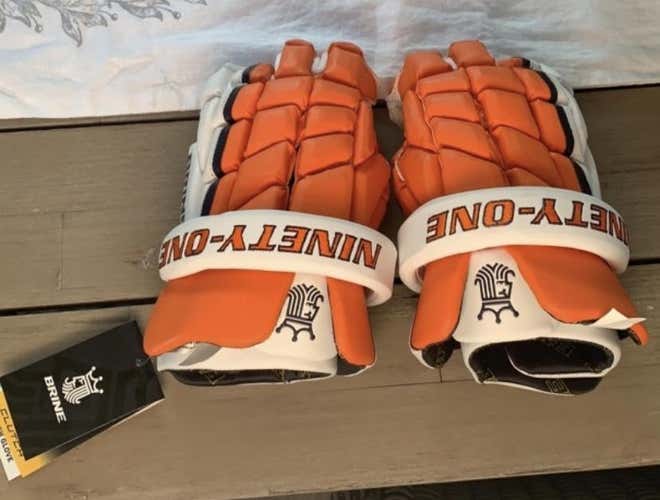 Orange New Player's Brine Clutch 14" Lacrosse Gloves