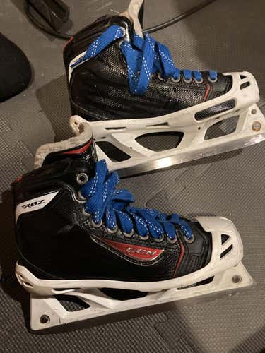Junior Used CCM RBZ 80 Hockey Goalie Skates Regular Width Size 4