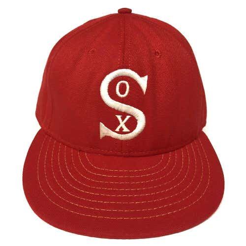 Vintage Chicago White Sox Baseball Hat Cap Fitted 7 3/8 Red MLB Baseball Rare