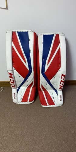 Blue Used 33" CCM Premier P2.9  Goalie Leg Pads
