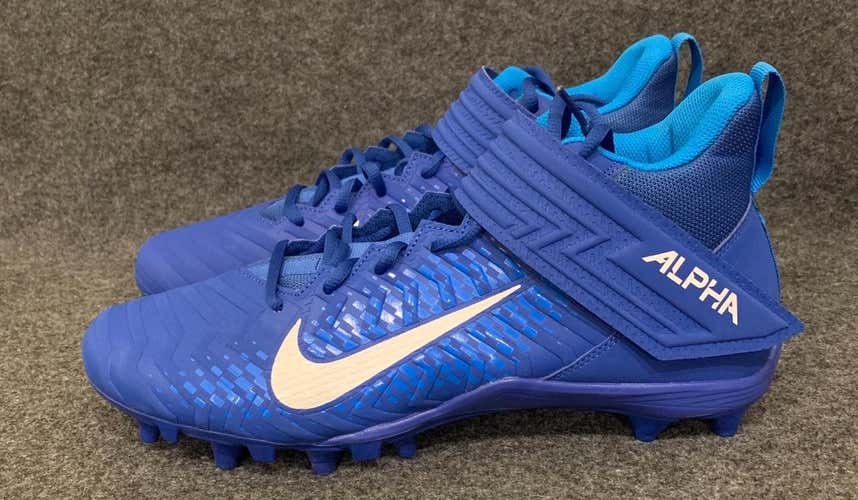 NEW Men’s NIKE ALPHA MENACE VARSITY 2 FOOTBALL CLEATS Blue AQ8154-400 Size 11