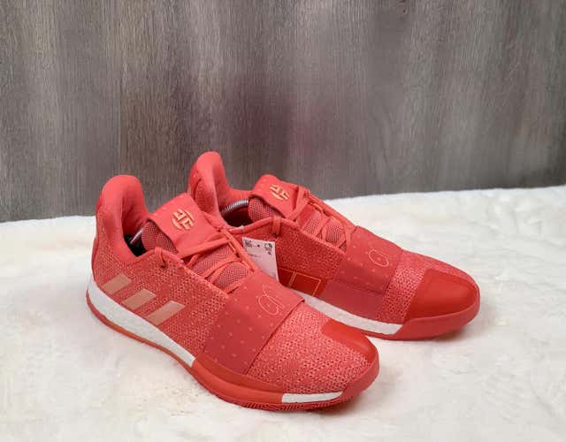 Adidas Harden Vol.3 "Easy Coral" Basketball Shoes - Men's Size 13