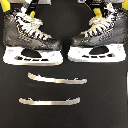 Used Bauer Supreme S27 Size 2.5 D Hockey Skates With An Extra Set Of Used Steel