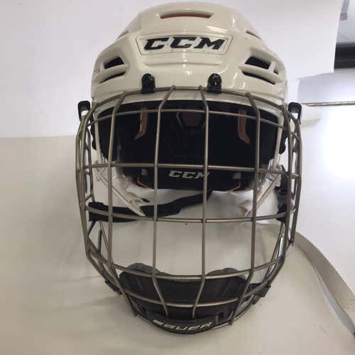 CCM Tacks 710 Hockey Helmet Large White Used