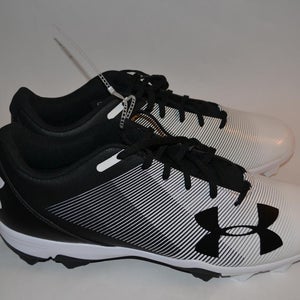 NEW Under Armour Men's Leadoff Low RM Baseball Cleats Black/white size 15