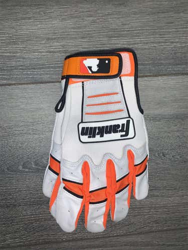 Orange/White/Black New Large Franklin CFX Pro Batting Gloves