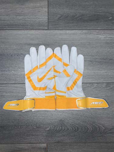 White & Yellow New XL Nike Nike MVP batting gloves Batting Gloves