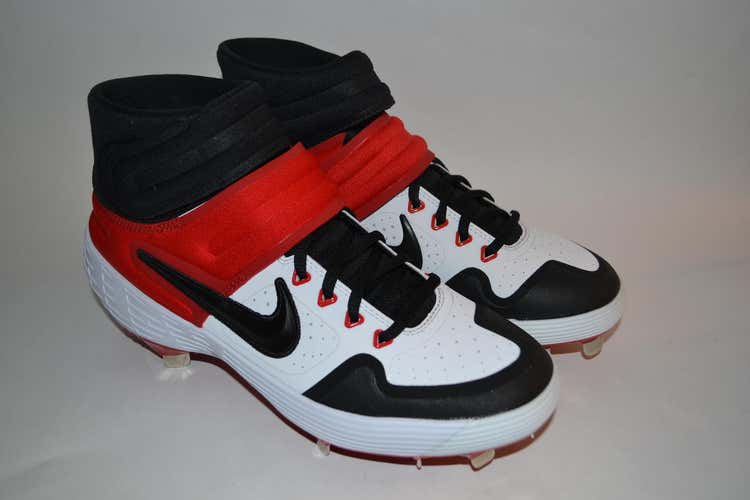 NEW  Nike Men's Alpha Huarache Elite 2 Mid Metal Baseball Cleats   size 7 1/2
