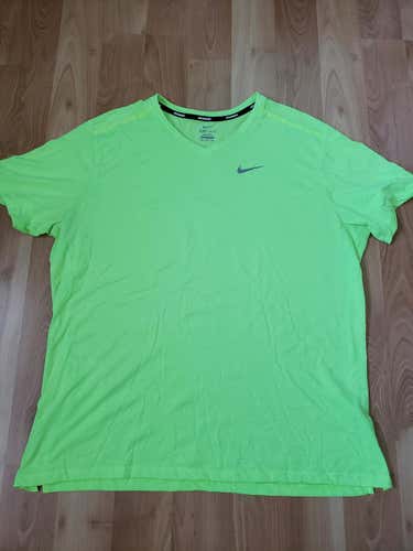 Neon Yellow Used Men's XXL Nike Running Shirt