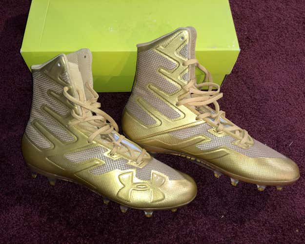Under Armour Men's Highlight MC Football Lacrosse Cleats Gold SZ 10.5