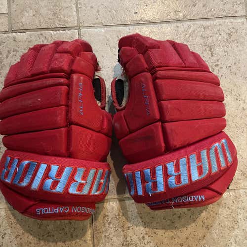 Red Used Warrior Alpha Pro 13"  Gloves