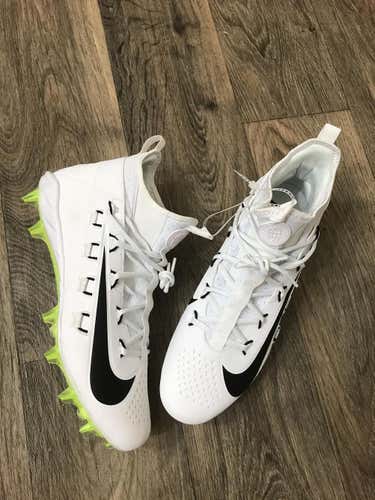 Nike Huarache 6 Elite "White/Volt" Men's Lacrosse Cleat Size 13