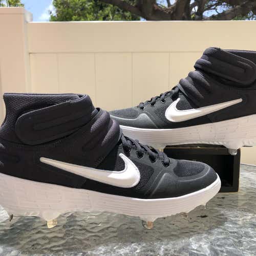 NEW nike huarache elite 2 mid Metal Baseball cleats Size Mens 11.5