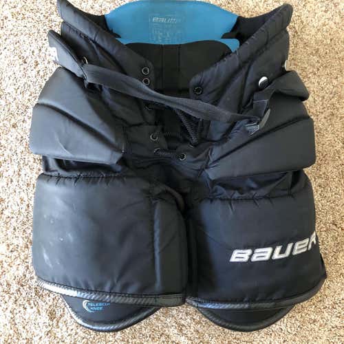 Black Used Small Bauer Reactor 7000 Hockey Goalie Pants