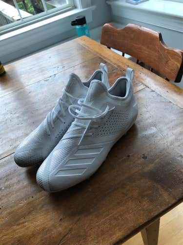 White Men's Molded Cleats Adidas Cleats