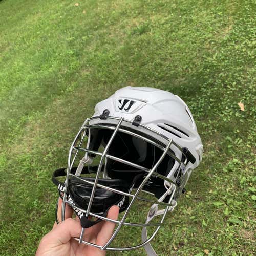 White New Warrior Fatboy Box Helmet Combo Helmet