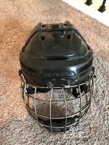 Black Used Large Bauer Re-Akt 100  Helmet