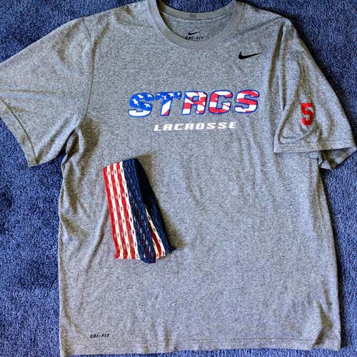 SPECIAL OFFER: Nike Fairfield University Lacrosse Wounded Warrior USA #5 Shooting Shirt & USA Mesh