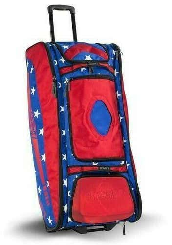 Bownet Commander Rolling USA Bat Bag Baseball/Softball Dugout Equipment