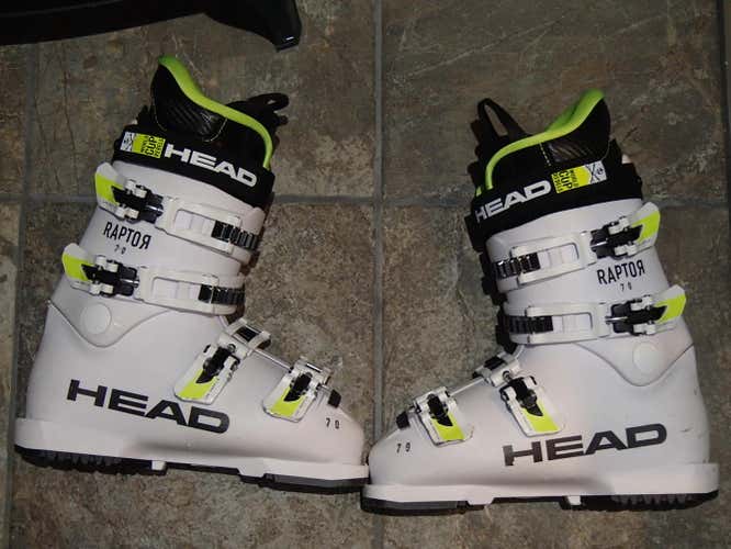 used HEAD ski boots RAPTOR 70 RS 24/24.5 mondo junior race WORLD CUP REBELS wc