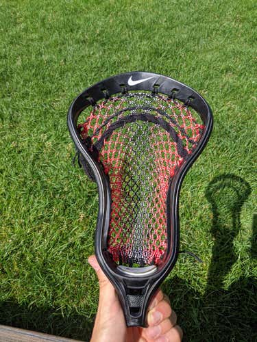 Nike Lakota, Cheap Shipping! Lax Lacrosse head strung mesh dynasty force rhombus black red