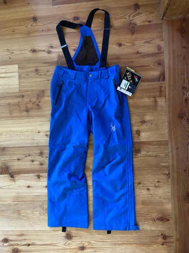 Blue New Adult US Ski Team Men's Large Spyder zip-off warmup Ski Pants