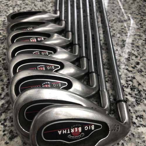 Used Left Hand Big Bertha Regular Flex Steel Shaft Iron Set