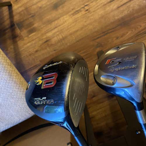 Taylormade Tour Burner Driver And r5 Dual 3 Wood Bundle