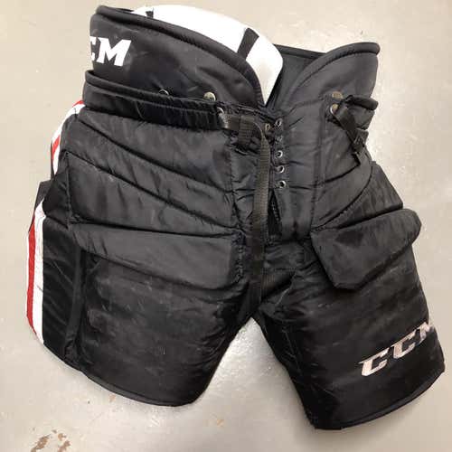 Black Used XL CCM Pro Stock Hockey Goalie Pants
