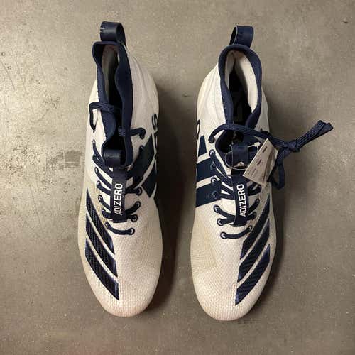 Adidas Adizero 8.0 SK Cleats, Cloud White/Collegiate Navy/Noble Indigo