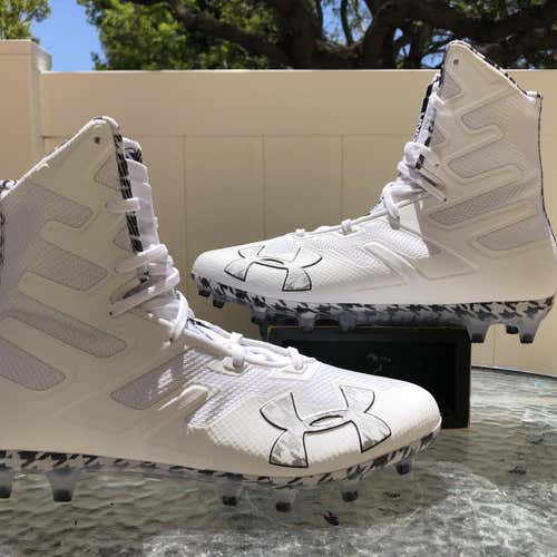 NEW under armour highlight MC football cleats white Black size men’s 9
