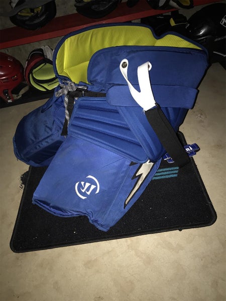 Blue New Medium Warrior Ritual X Pro Stock Hockey Goalie Pants