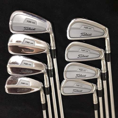 Used Right Handed 735.CM Stainless Stiff Flex Steel Shaft Iron Set