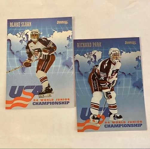TEAM USA 1994 WORLD JUNIOR HOCKEY CARDS - IIHF
