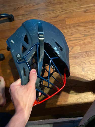 Orange Used Player's Warrior Evo Helmet