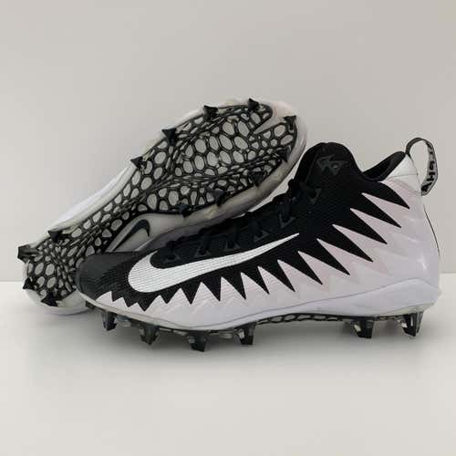 Nike Alpha Menace Pro Mid 'White Silver' Lacrosse/Football Cleats Men's Size 10.5