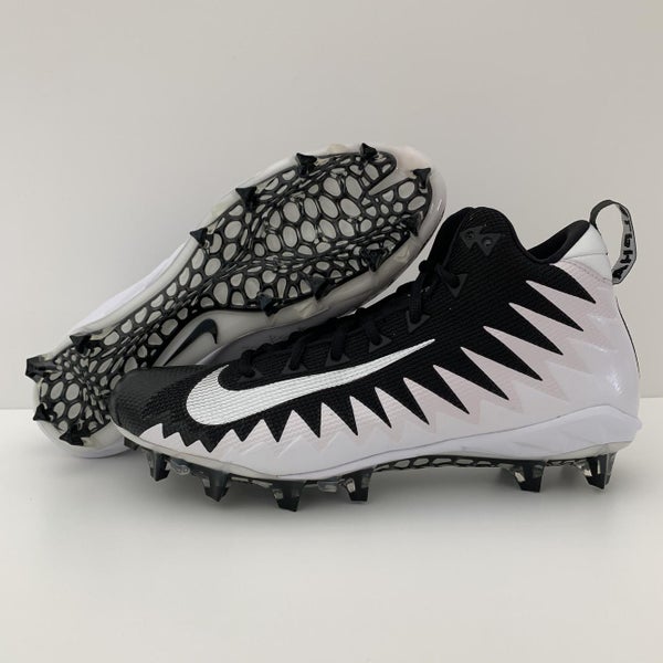 Nike Alpha Menace Pro Mid 'White Silver' Lacrosse/Football Cleats Men's Size 10.5